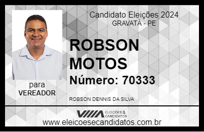 Candidato ROBSON MOTOS 2024 - GRAVATÁ - Eleições