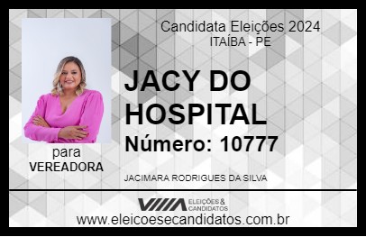 Candidato JACY DO HOSPITAL 2024 - ITAÍBA - Eleições