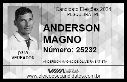 Candidato ANDERSON MAGNO 2024 - PESQUEIRA - Eleições