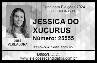 Candidato JESSICA DO XUCURUS 2024 - PESQUEIRA - Eleições