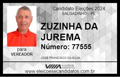 Candidato ZUZINHA DA JUREMA 2024 - SALGADINHO - Eleições