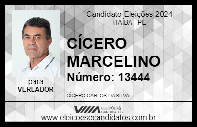 Candidato CÍCERO MARCELINO 2024 - ITAÍBA - Eleições