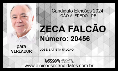 Candidato ZECA FALCÃO 2024 - JOÃO ALFREDO - Eleições