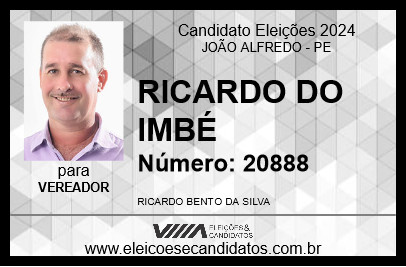 Candidato RICARDO DO IMBÉ 2024 - JOÃO ALFREDO - Eleições