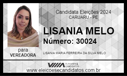 Candidato LISANIA MELO 2024 - CARUARU - Eleições