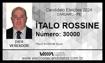 Candidato ÍTALO ROSSINE 2024 - CARUARU - Eleições