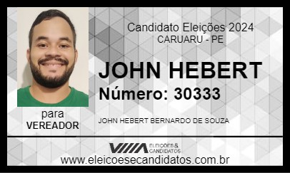 Candidato JOHN HEBERT 2024 - CARUARU - Eleições