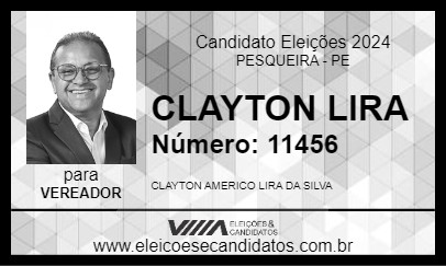 Candidato CLAYTON LIRA 2024 - PESQUEIRA - Eleições