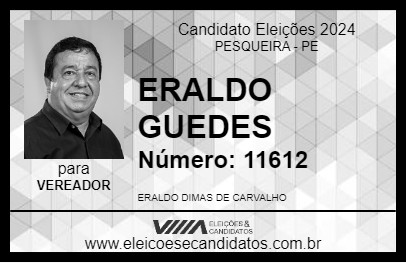 Candidato ERALDO GUEDES 2024 - PESQUEIRA - Eleições