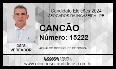 Candidato CANCÃO 2024 - AFOGADOS DA INGAZEIRA - Eleições