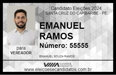 Candidato EMANUEL RAMOS 2024 - SANTA CRUZ DO CAPIBARIBE - Eleições