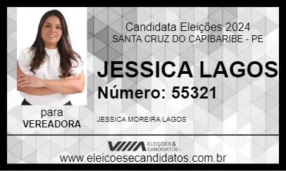 Candidato JESSICA LAGOS 2024 - SANTA CRUZ DO CAPIBARIBE - Eleições