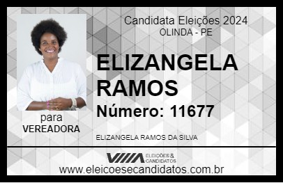 Candidato ELIZANGELA RAMOS 2024 - OLINDA - Eleições