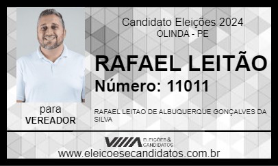 Candidato RAFAEL LEITÃO 2024 - OLINDA - Eleições