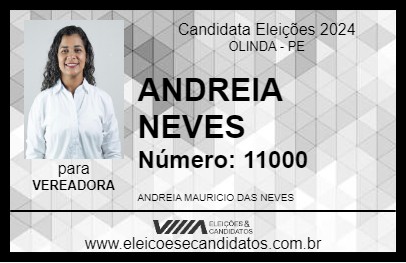 Candidato ANDREIA NEVES 2024 - OLINDA - Eleições