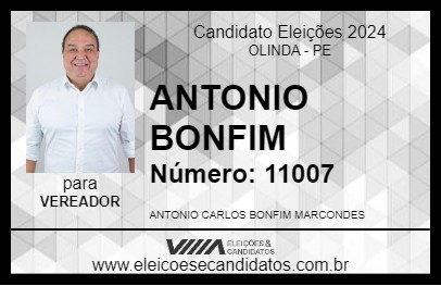 Candidato ANTONIO BONFIM 2024 - OLINDA - Eleições