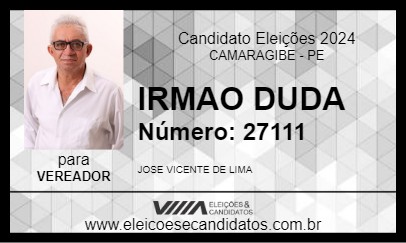 Candidato IRMAO DUDA 2024 - CAMARAGIBE - Eleições