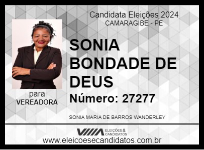 Candidato SONIA BONDADE DE DEUS 2024 - CAMARAGIBE - Eleições