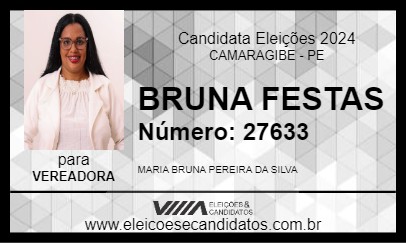 Candidato BRUNA FESTAS 2024 - CAMARAGIBE - Eleições