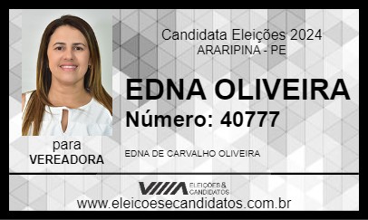 Candidato EDNA OLIVEIRA 2024 - ARARIPINA - Eleições