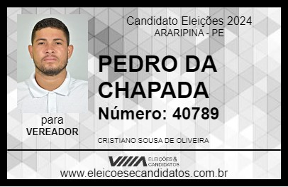 Candidato PEDRO DA CHAPADA 2024 - ARARIPINA - Eleições