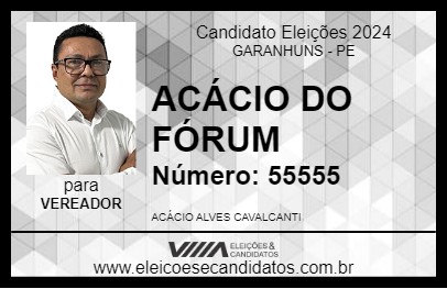 Candidato ACÁCIO DO FÓRUM 2024 - GARANHUNS - Eleições