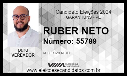 Candidato RUBER NETO 2024 - GARANHUNS - Eleições