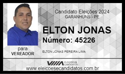 Candidato ELTON JONAS 2024 - GARANHUNS - Eleições