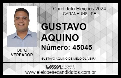 Candidato GUSTAVO AQUINO 2024 - GARANHUNS - Eleições