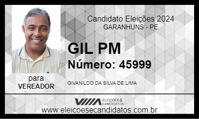 Candidato GIL PM 2024 - GARANHUNS - Eleições