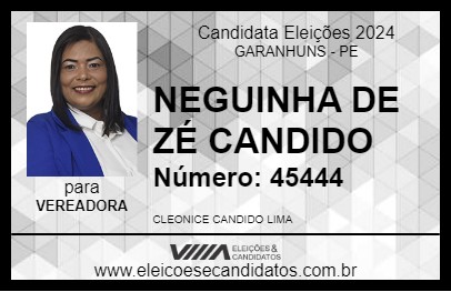 Candidato NEGUINHA DE ZÉ CANDIDO 2024 - GARANHUNS - Eleições