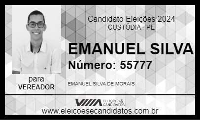 Candidato EMANUEL SILVA 2024 - CUSTÓDIA - Eleições