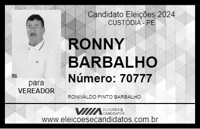 Candidato RONNY BARBALHO 2024 - CUSTÓDIA - Eleições