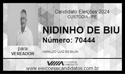 Candidato NIDINHO DE BIU 2024 - CUSTÓDIA - Eleições