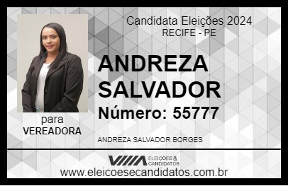 Candidato ANDREZA SALVADOR 2024 - RECIFE - Eleições