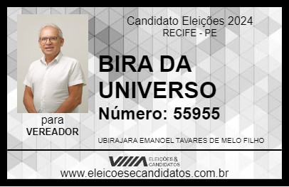 Candidato BIRA DA UNIVERSO 2024 - RECIFE - Eleições