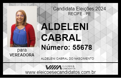 Candidato ALDI CABRAL 2024 - RECIFE - Eleições