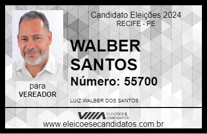 Candidato WALBER SANTOS 2024 - RECIFE - Eleições