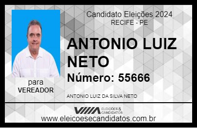 Candidato ANTONIO LUIZ NETO 2024 - RECIFE - Eleições