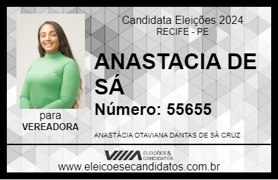 Candidato ANASTACIA DE SÁ 2024 - RECIFE - Eleições