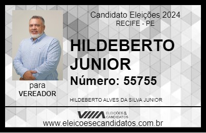 Candidato HILDEBERTO JUNIOR 2024 - RECIFE - Eleições