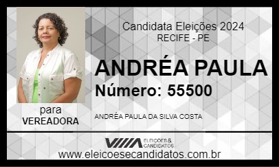 Candidato ANDRÉA COSTA 2024 - RECIFE - Eleições