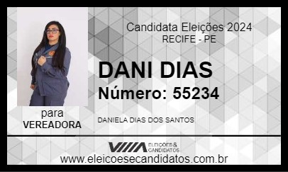 Candidato DANI DIAS 2024 - RECIFE - Eleições