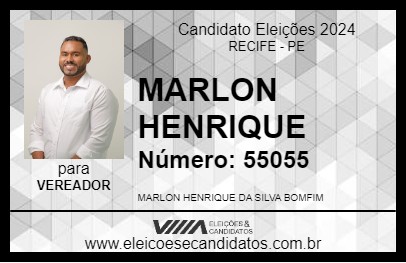 Candidato MARLON HENRIQUE 2024 - RECIFE - Eleições