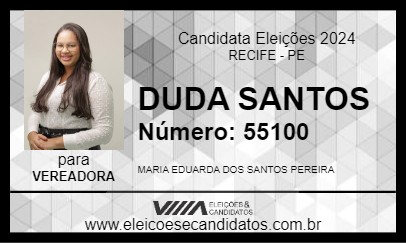 Candidato DUDA SANTOS 2024 - RECIFE - Eleições