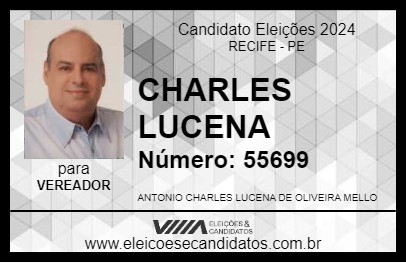 Candidato CHARLES LUCENA 2024 - RECIFE - Eleições