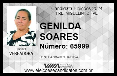 Candidato GENILDA SOARES 2024 - FREI MIGUELINHO - Eleições