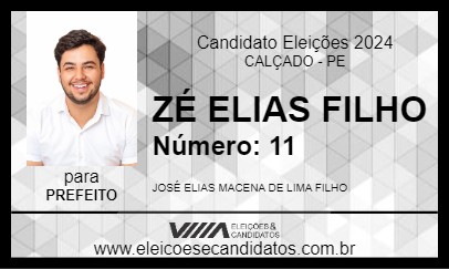 Candidato ZÉ ELIAS FILHO 2024 - CALÇADO - Eleições