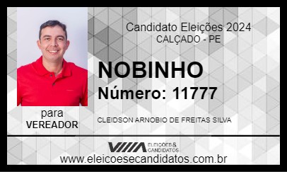 Candidato NOBINHO 2024 - CALÇADO - Eleições