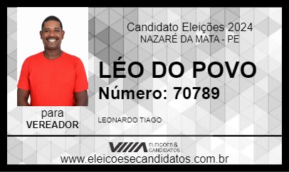 Candidato LÉO DO POVO 2024 - NAZARÉ DA MATA - Eleições